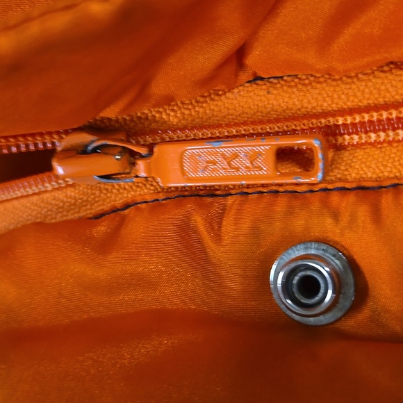 Vintage Hunter Orange Down Vest Puffer Vest Puffy Hunting Green Western Cowboy - Picture 10 of 16